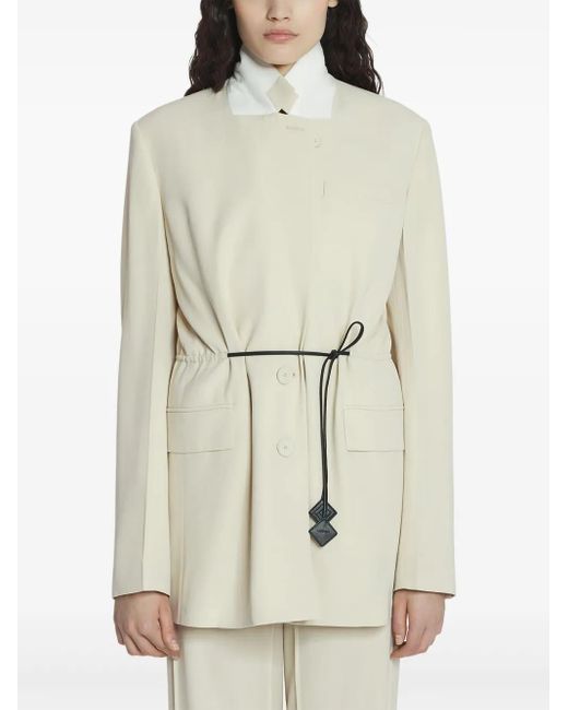 Blazer Con Botón Lanvin de color White