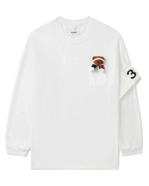 メンズ Doublet ベアモチーフ Tシャツ White