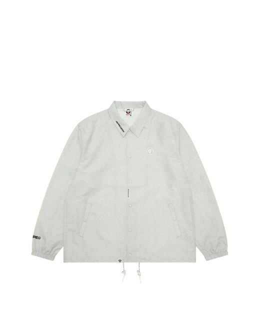 Aape By A Bathing Ape White Aapenow Logo-Patch Jacket for men