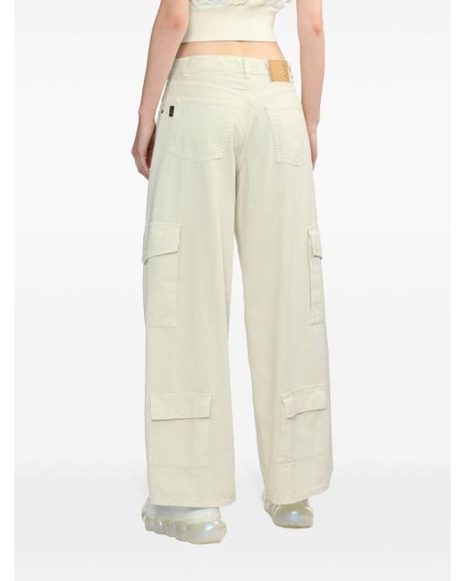 Haikure White Straight-Leg-Jeans mit Cargotaschen