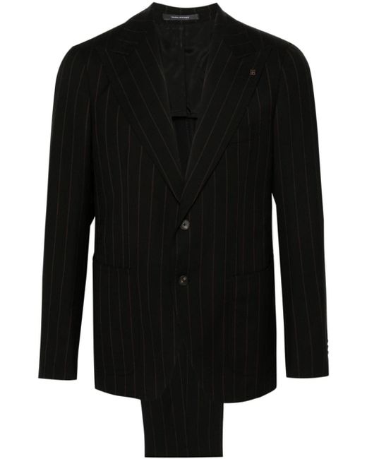 Tagliatore Einreihiger Anzug mit Streifen in Black für Herren