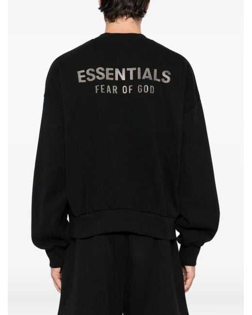 Fear Of God Black Logo-Embossed Sweatshirt for men