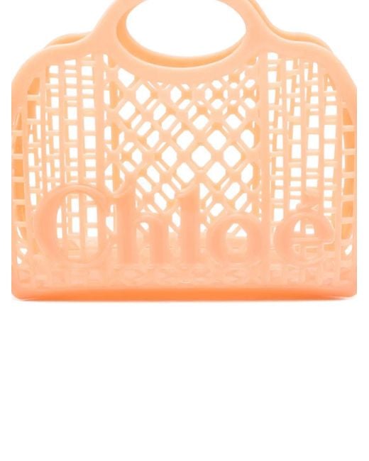 Chloé Orange Cage Tote Bag