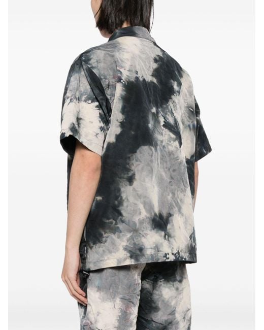 A Bathing Ape Black Tie-Dye Short-Sleeve Shirt for men