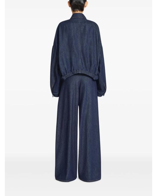Dries Van Noten Jeans Met Wijde Pijpen in het Blue