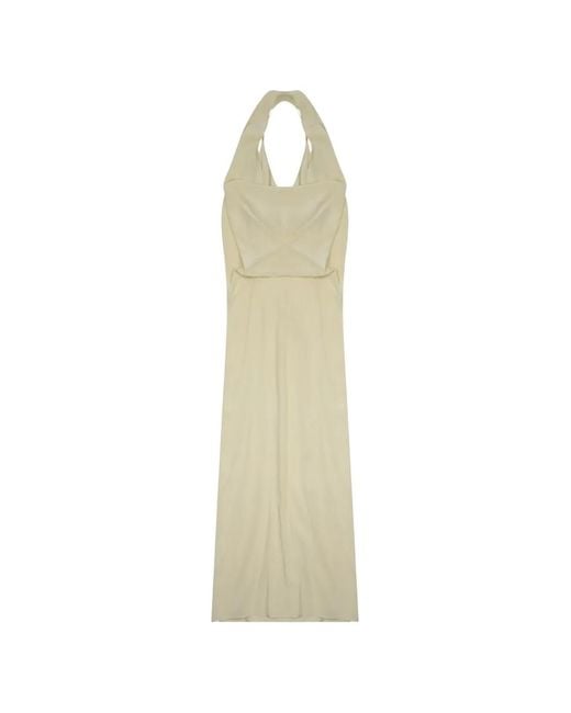 Alysi White Silk Midi Dress
