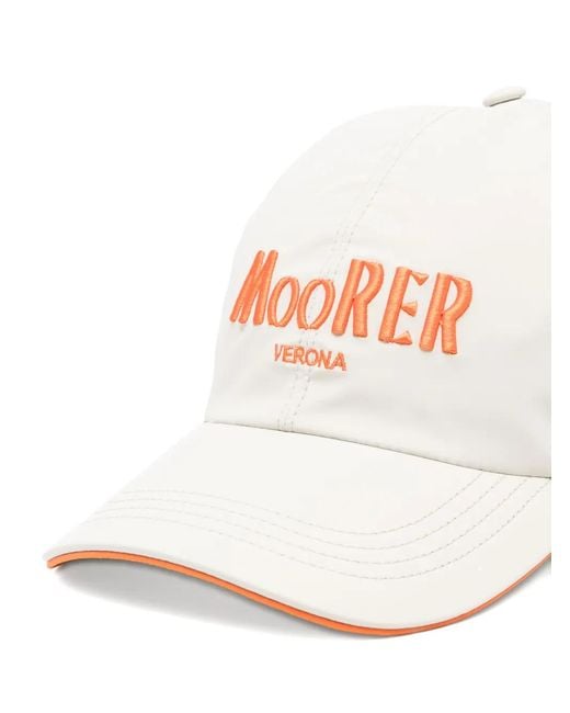 Moorer White Logo-Detail Baseball Cap for men