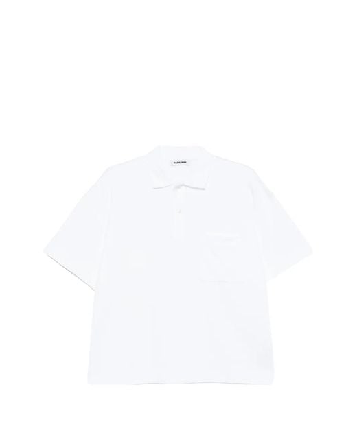 DARKPARK White Pocket Short-Sleeve Polo Shirt