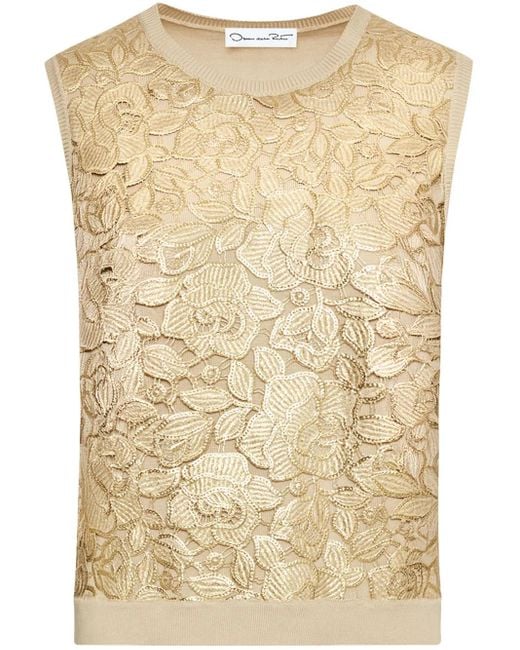 Oscar de la Renta English Rose タンクトップ Natural