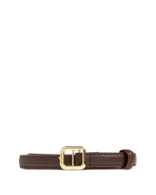 LIE STUDIO White Georgia Slim Belt