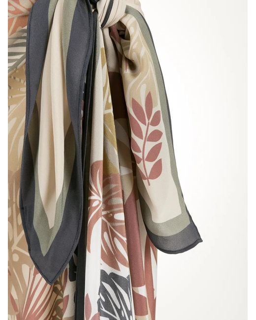 Amir Slama Multicolor Palm Leaf Print Pareo