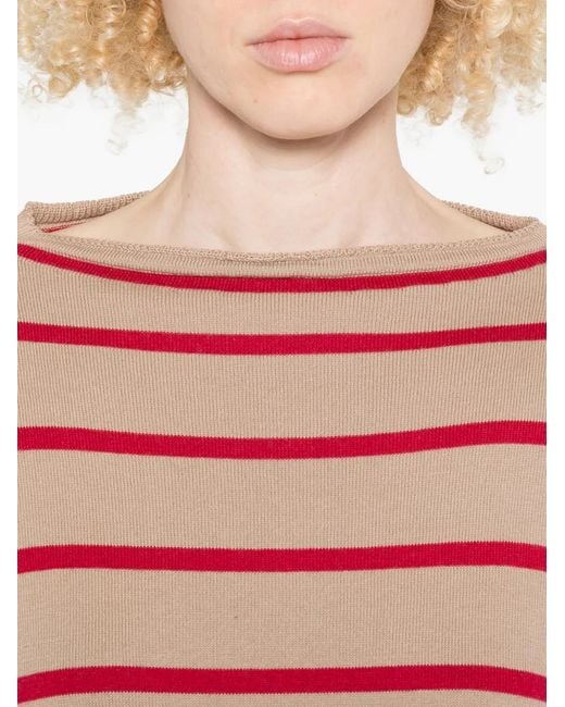 Pull Rayé Be You en coloris Red
