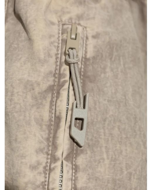 DIESEL White S-Oul Drawstring-Waist Logo-Embroidered Mini Shorts