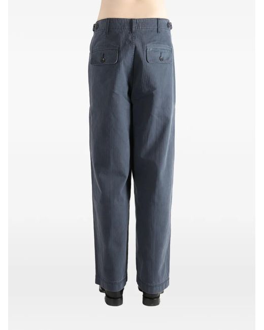 The Elder Statesman Gray Herringbone Patch Pocket Trousers for men