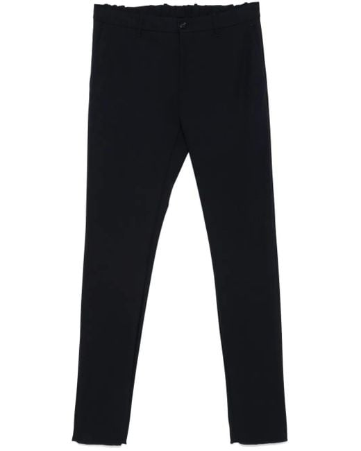 Incotex Blue Pressed-Crease Trousers for men