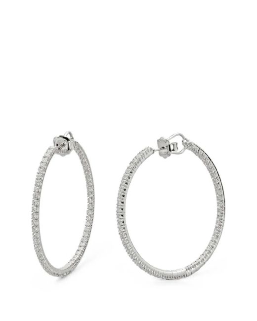 Mattia Cielo White Rugiada Diamond Hoop Earrings