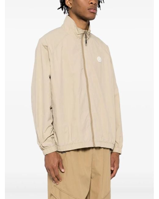 Aape By A Bathing Ape Natural Aapenow Moonface-Logo Windbreaker Jacket for men