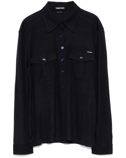 Tom Ford Black Military Shirt