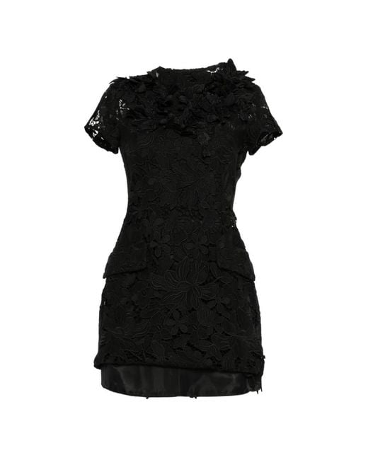 Sportmax Women's Black Macrame Mini Dress - www.benaras.co