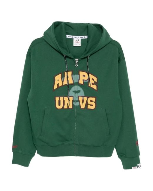Aape By A Bathing Ape Hoodie Met Logo-Applicatie in het Green