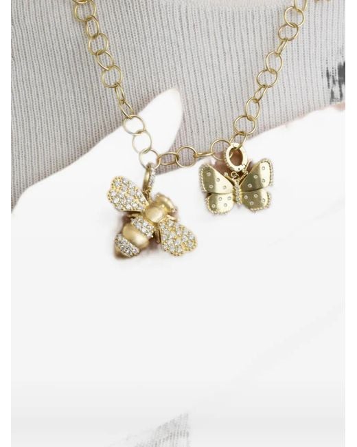 Tanya Farah Metallic Large Butterfly Enhancer Diamond Pendant