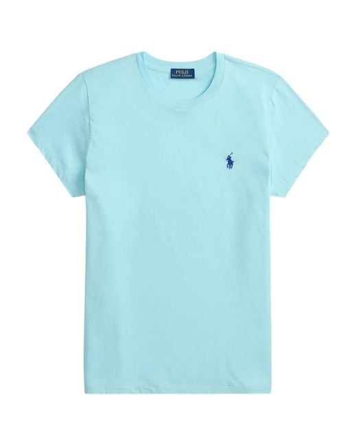 Polo Ralph Lauren Blue T-Shirts And Polos Cotton
