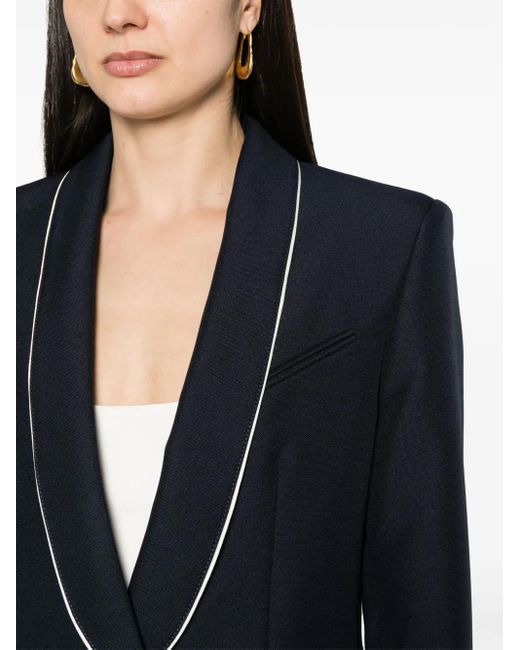 Philosophy Di Lorenzo Serafini Black Piped-Trim Single-Breasted Blazer