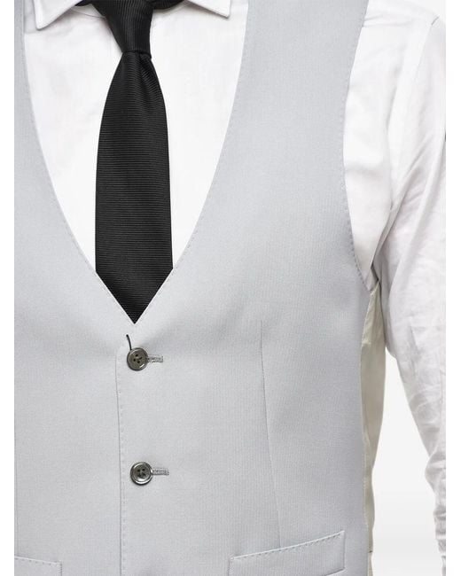 Corneliani White Cerimonia Academy Waistcoat for men