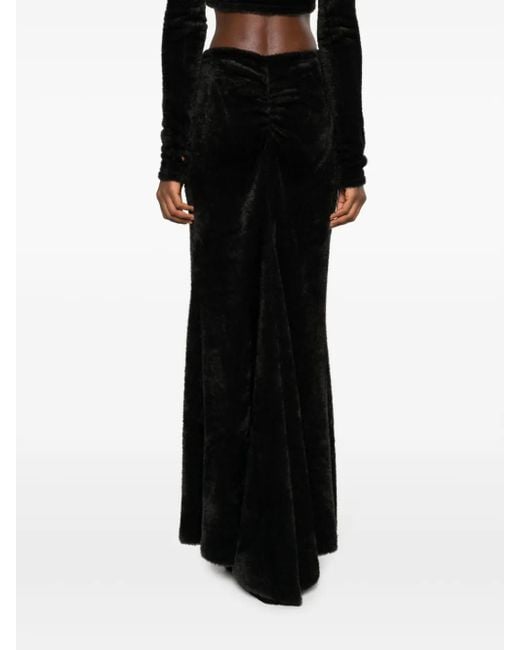 ANDAMANE Black Mermaid Maxi Skirt