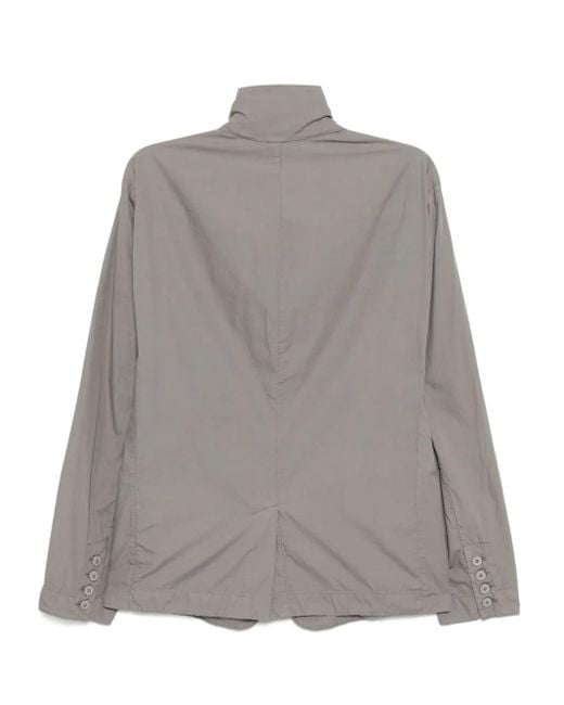 Transit Gray Cotton Shirt Jacket for men