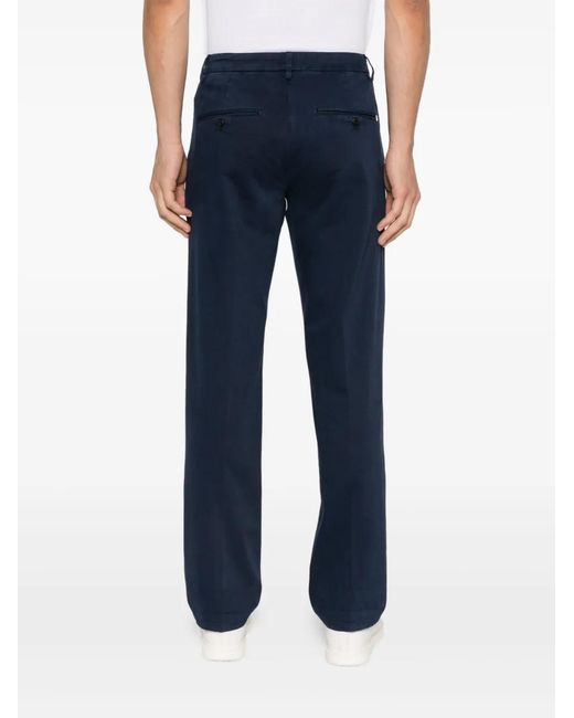 Dondup Blue Belt-Loop Trousers for men