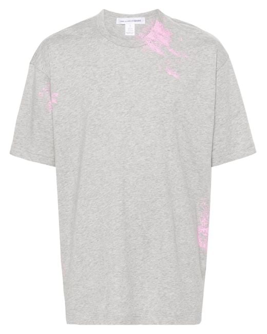 Comme des Garçons T-Shirt mit Farbklecks-Detail in White für Herren