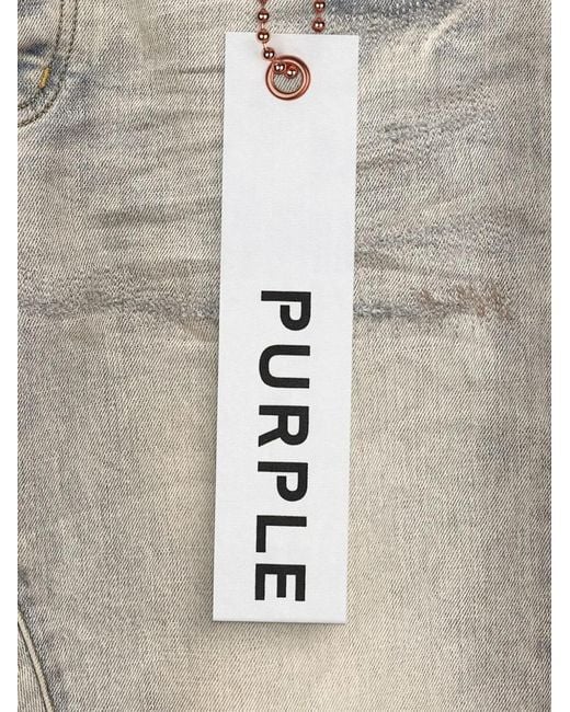 Purple Brand Gray Belt Loopsoil Jeans for men