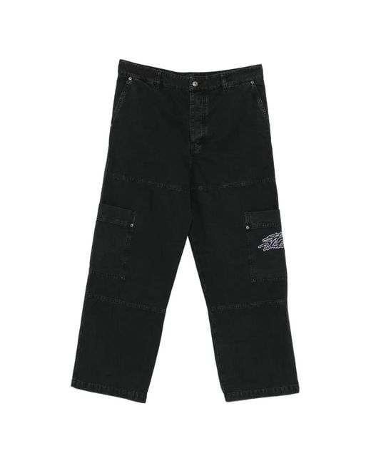 Off-White c/o Virgil Abloh Black Script Garment-Dyed Cargo Pants for men