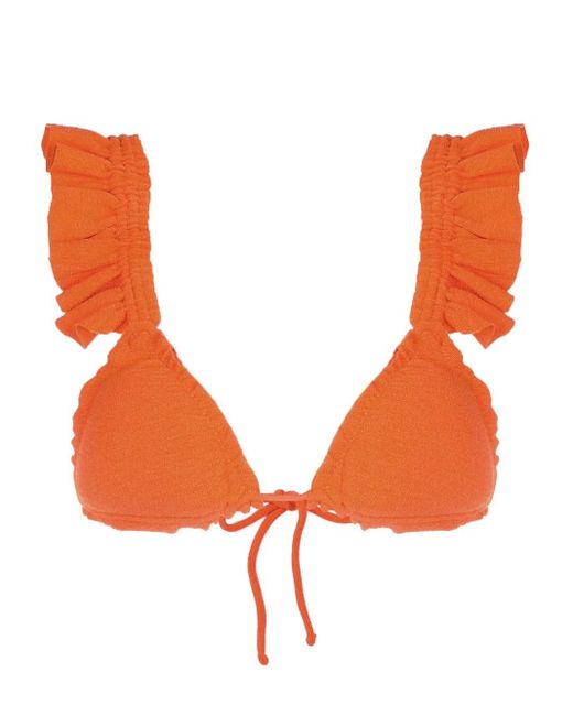 Top Bikini Laven A Triangolo di Clube Bossa in Orange