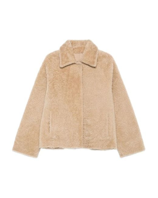 Arma Natural Shearling Collared Jacket