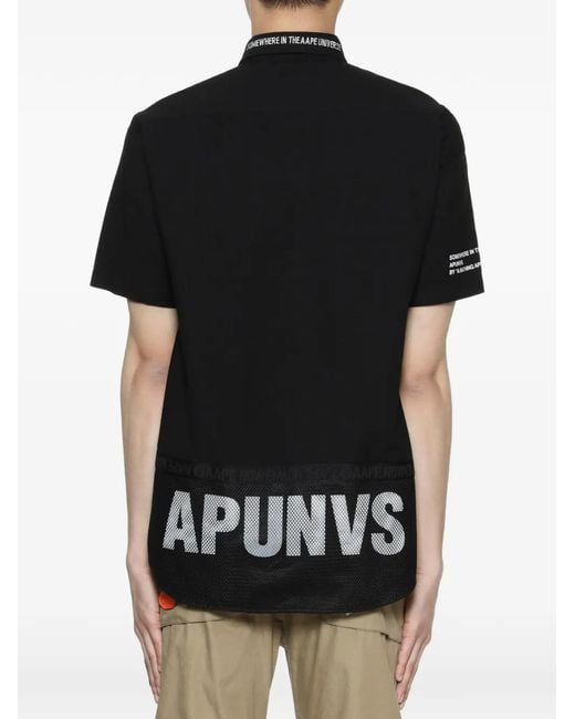 Aape By A Bathing Ape Black Button-Down Shirt for men