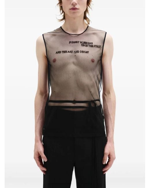 Top di Ann Demeulemeester in Black da Uomo