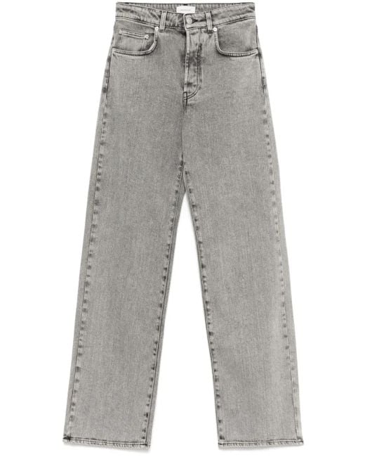 Fabiana Filippi Gray Straight-Leg Jeans