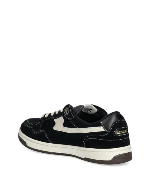 Stepney Workers Club Black Suede Lace-Up Sneakers for men