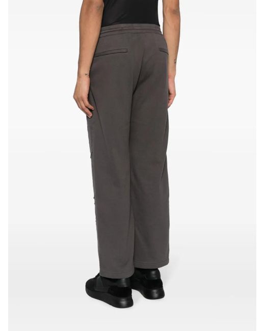 Children of the discordance Gray Logo-Embroidered Distressed Track Pant for men