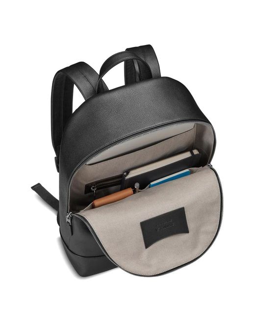 Shinola Black Canfield Leather Backpack