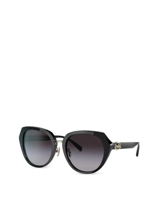 COACH Black Geometric-Frame Sunglasses