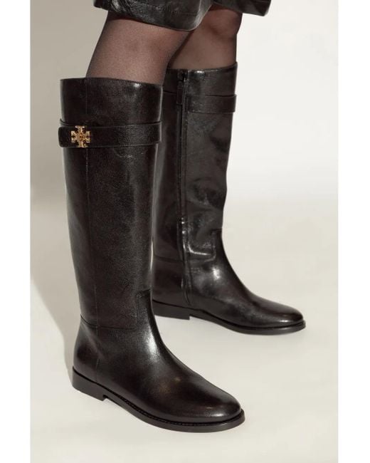 Tory Burch Black T Lock Riding Boot For Equest