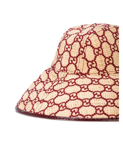 Gucci Wide Brim gg Hat in Brown - Lyst