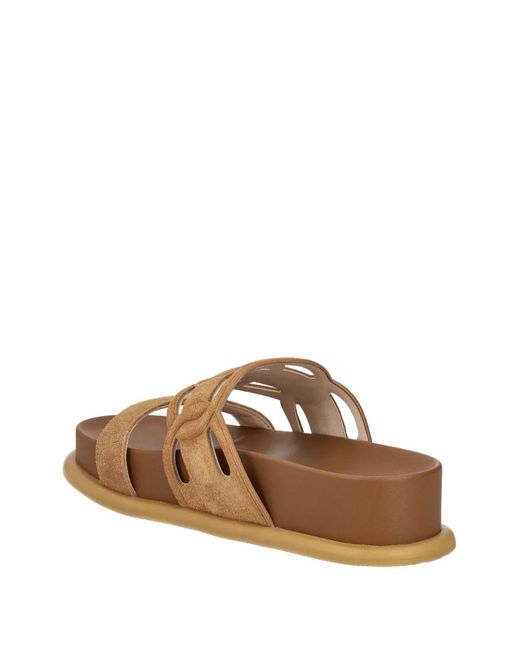 Liu Jo Brown Double-Strap Slide Sandals