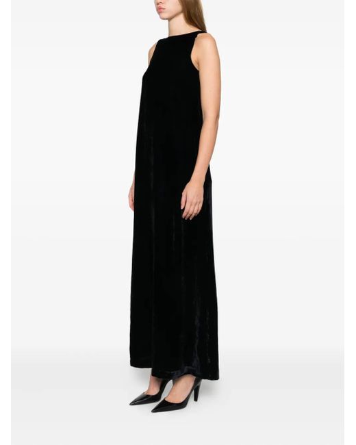 Peserico Black Sleeveless Maxi Dress