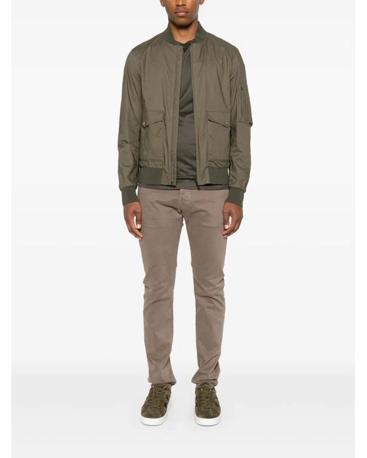 Herno Green Lightweight Bomber Jacket for men
