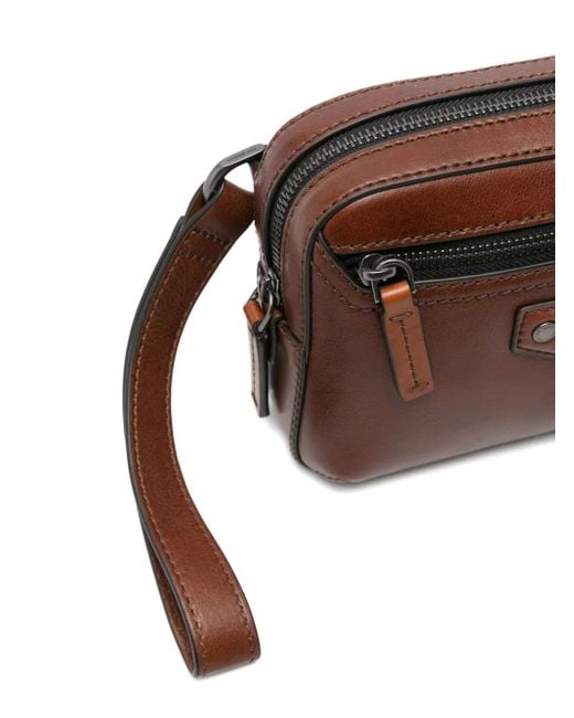 The Bridge Brown D-Ring Clutch Bag for men