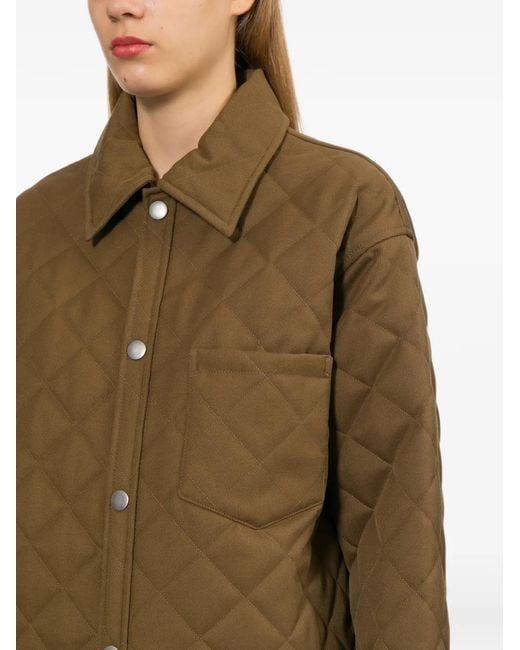 A.P.C. Brown Quilted Press-Stud Jacket